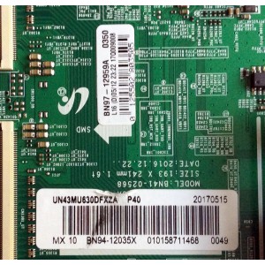 MAIN / SAMSUNG BN94-12035X / BN41-02568A / BN97-12959A / PANEL CY-GK043HGEV1H / MODELO UN43MU630DFXZA BA01